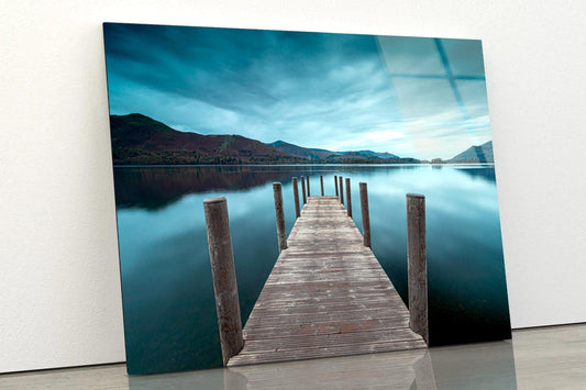 Derwent Water Jetty, Lake Acrylic Glass Print Tempered Glass Wall Art 100% Made in Australia Ready to Hang