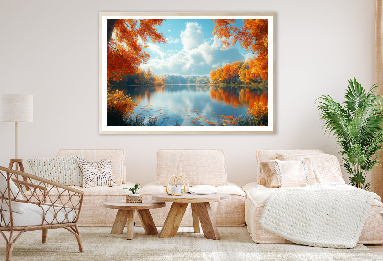 Autumn, Lake & Trees Home Decor Premium Quality Poster Print Choose Your Sizes