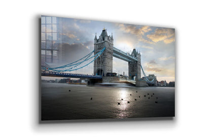 London Bridge Sunset UV Direct Aluminum Print Australian Made Quality