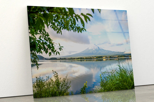 Mount Fuji and Lake Kawaguchi Acrylic Glass Print Tempered Glass Wall Art 100% Made in Australia Ready to Hang