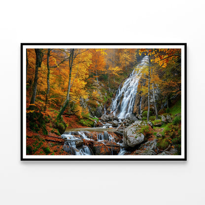 Waterfall in a Forest with Trees Home Decor Premium Quality Poster Print Choose Your Sizes