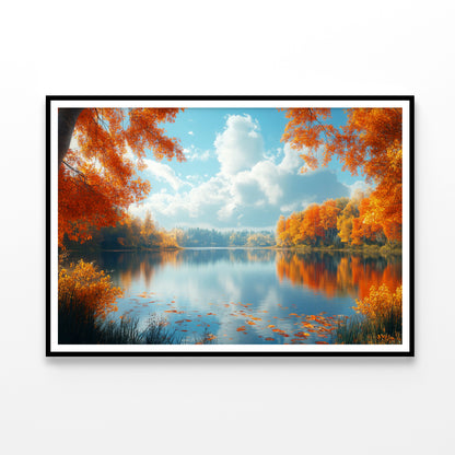 Autumn, Lake & Trees Home Decor Premium Quality Poster Print Choose Your Sizes