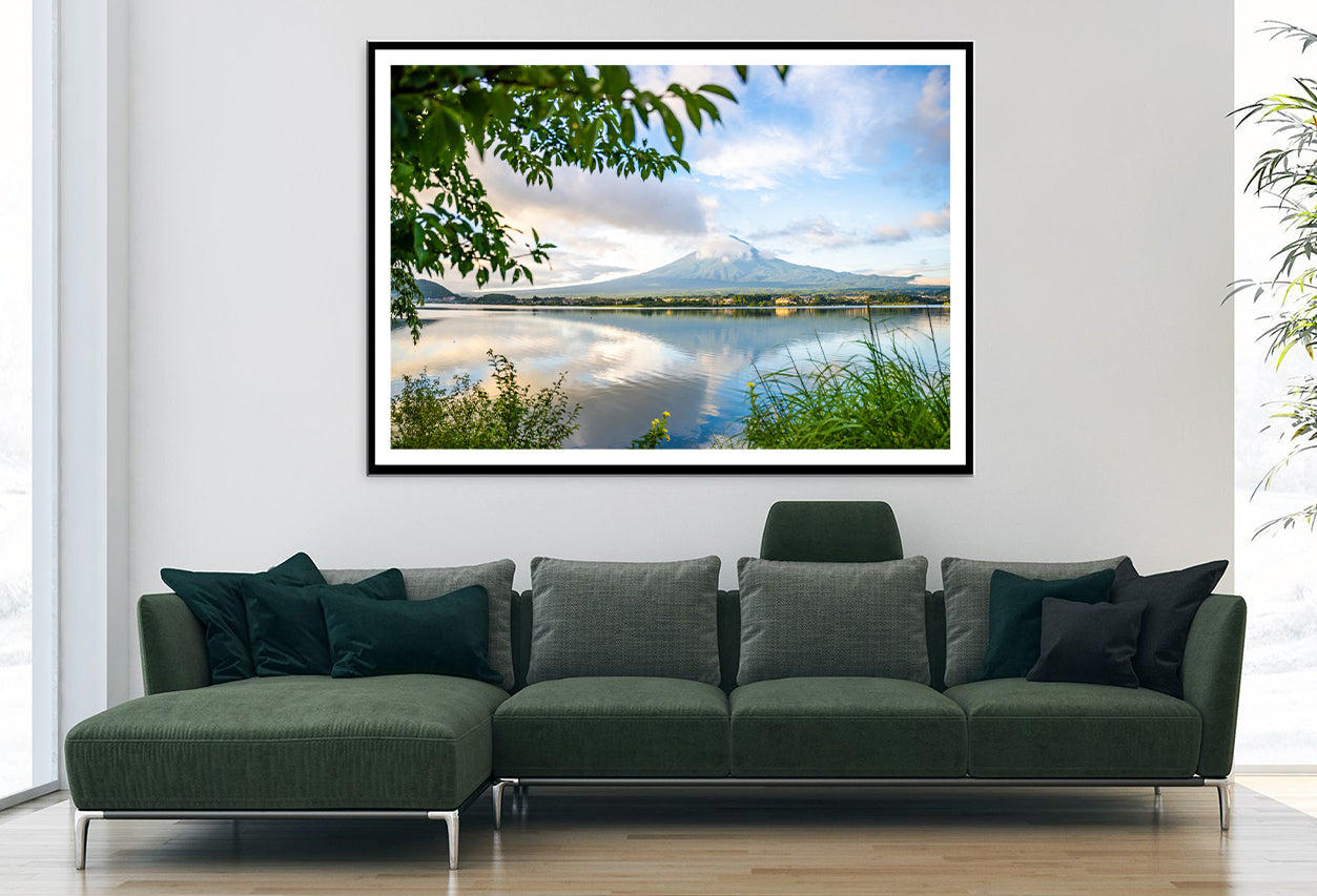 Mount Fuji and Lake Kawaguchi Home Decor Premium Quality Poster Print Choose Your Sizes