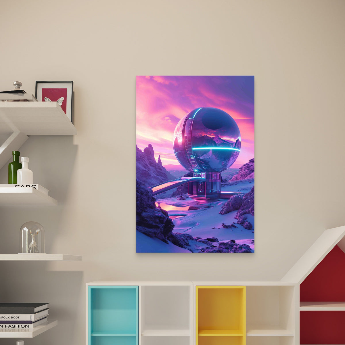 Fantasy Scene With Surreal Elements 60x90cm Metal Print Ready to Hang