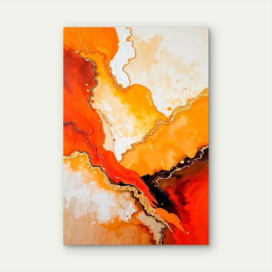 Abstract Fluid Art featuring Dynamic, Swirling Pattern 40x60cm Metal Print Ready to Hang