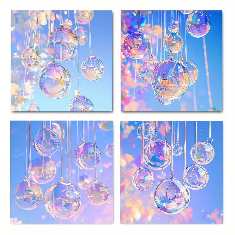 4pcsPendant light Sway In The Wind Exquisitely Wall Art Canvas Framed