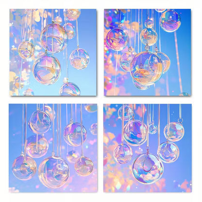 4pcsPendant light Sway In The Wind Exquisitely Wall Art Canvas Framed