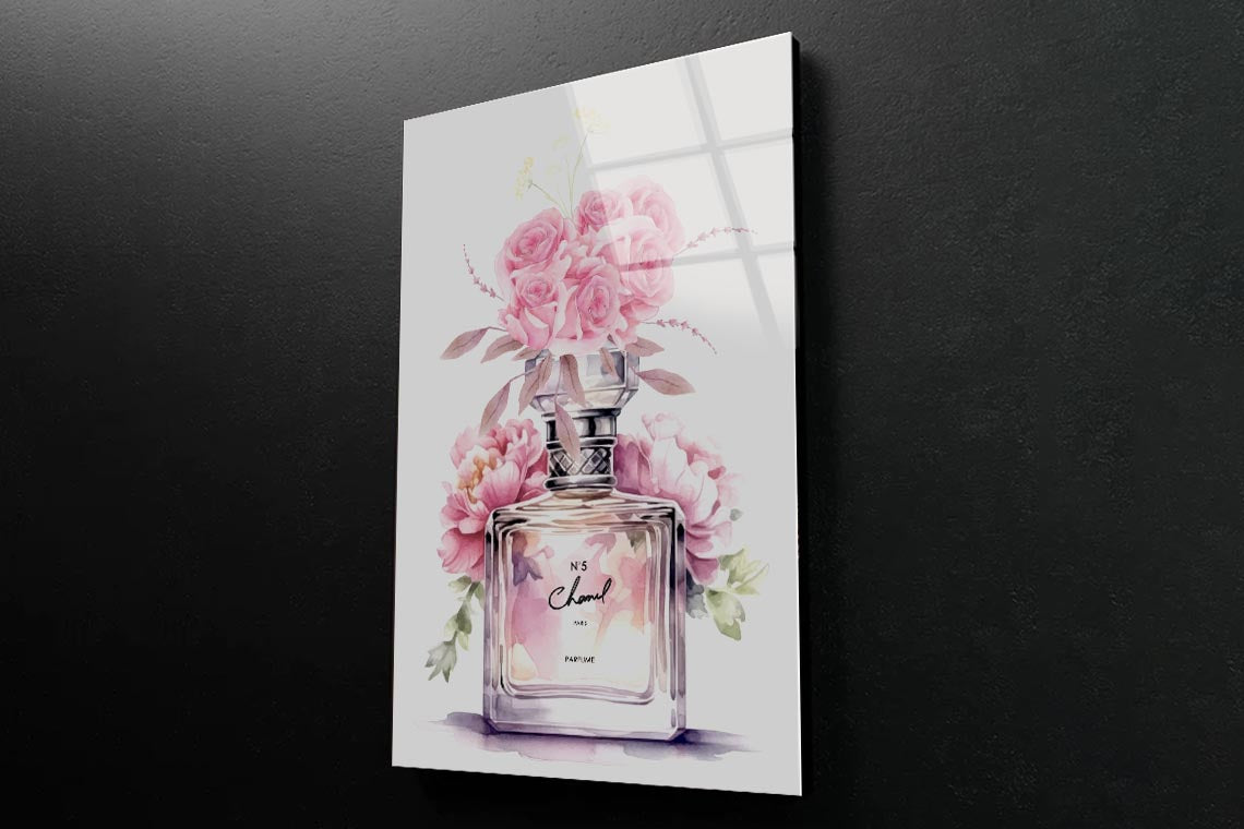 Pink Perfume 3D Design Acrylic Glass Print Tempered Glass Wall Art 100% Made in Australia Ready to Hang