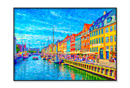 Digital Painting of Nyhavn in Denmark Home Decor Premium Quality Poster Print Choose Your Sizes