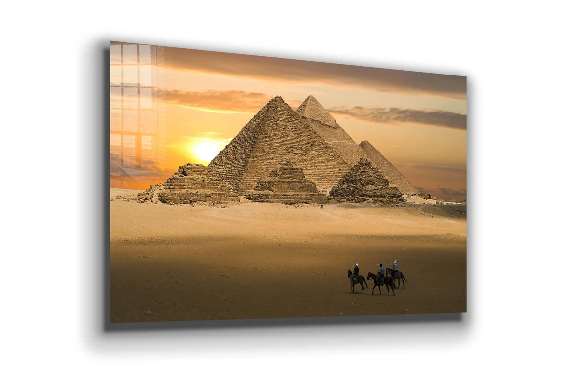 Pyramid in Egypt Sunset UV Direct Aluminum Print Australian Made Quality