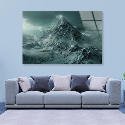 View of Large Wave Crashing Acrylic Glass Print Tempered Glass Wall Art 100% Made in Australia Ready to Hang