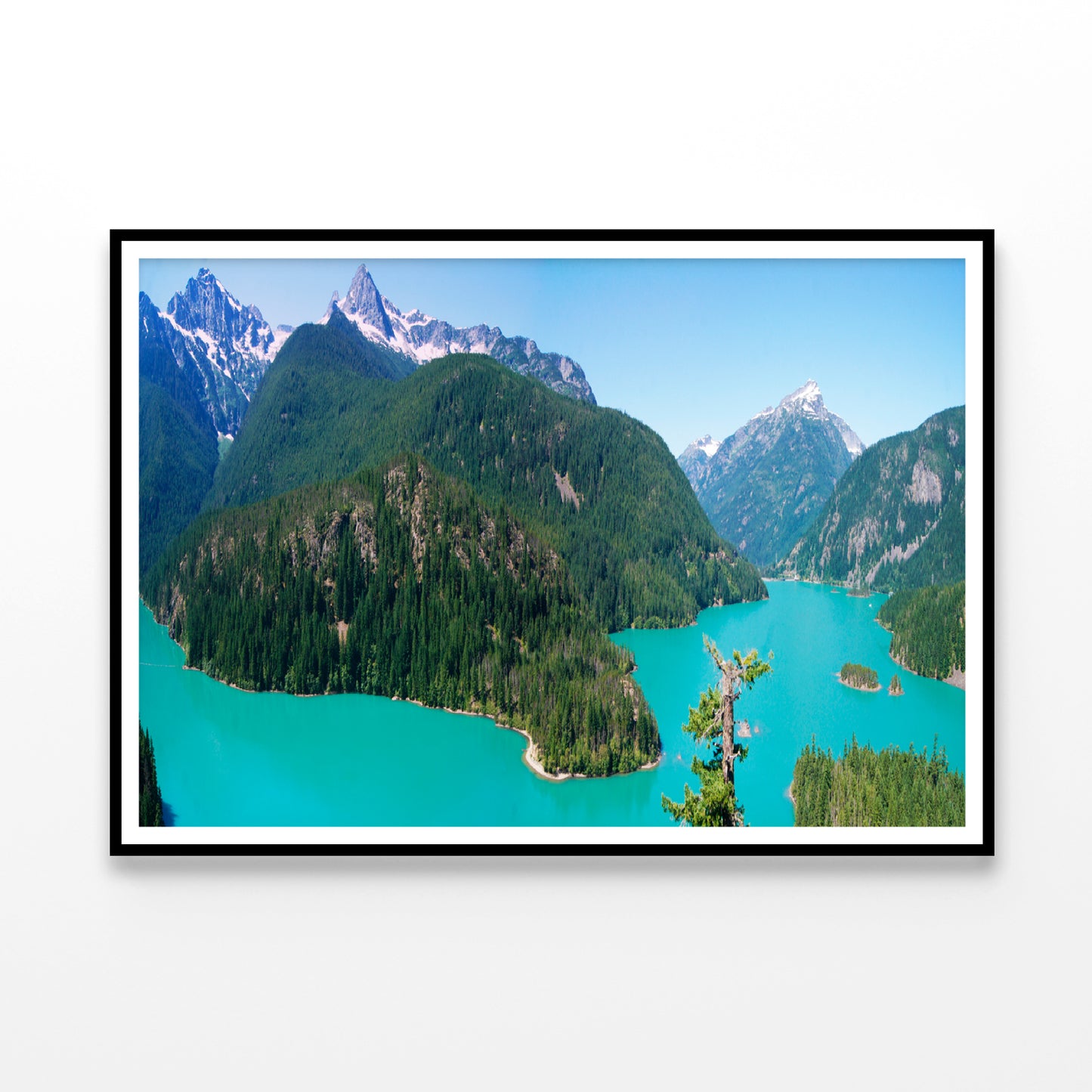 Cascade Mountain with Blue River Home Decor Premium Quality Poster Print Choose Your Sizes