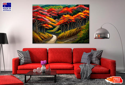 Autumn Forest Digital Painting Print 100% Australian Made