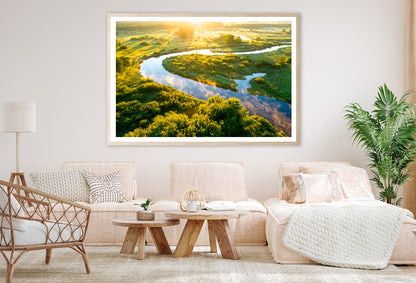 Summer Morning On the River with Fog Home Decor Premium Quality Poster Print Choose Your Sizes