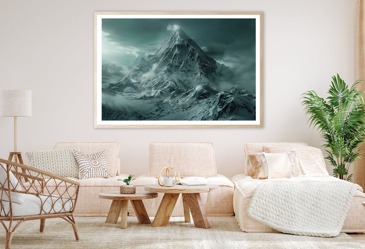 View of Large Wave Crashing Home Decor Premium Quality Poster Print Choose Your Sizes