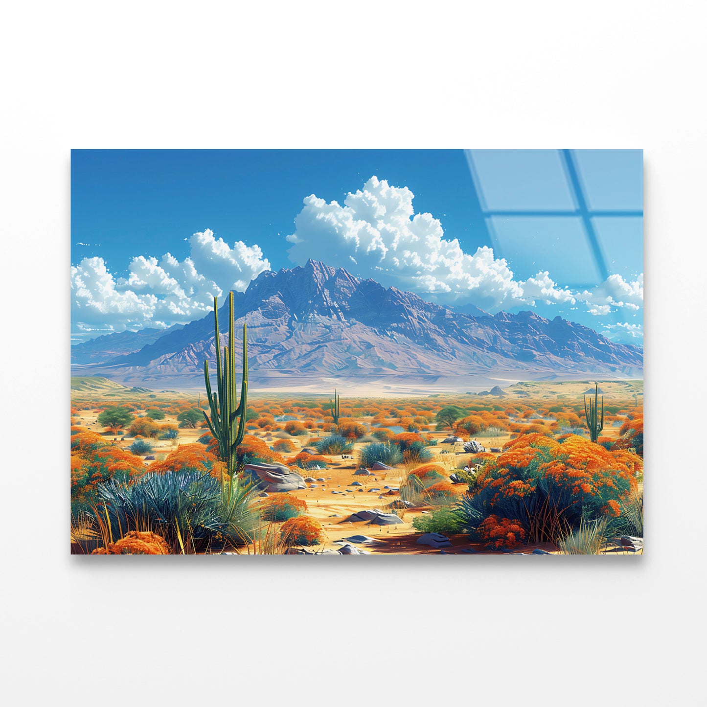 Beautiful Landscape with a Mountain, Sky Acrylic Glass Print Tempered Glass Wall Art 100% Made in Australia Ready to Hang