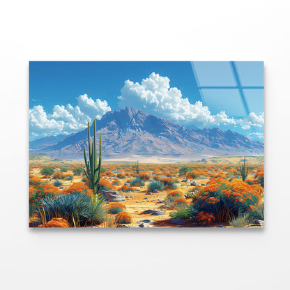 Beautiful Landscape with a Mountain, Sky Acrylic Glass Print Tempered Glass Wall Art 100% Made in Australia Ready to Hang