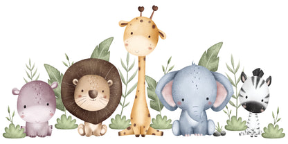 Safari Animal Nursery Baby Wall Art Canvas Office Home Room Framed 120x60cm