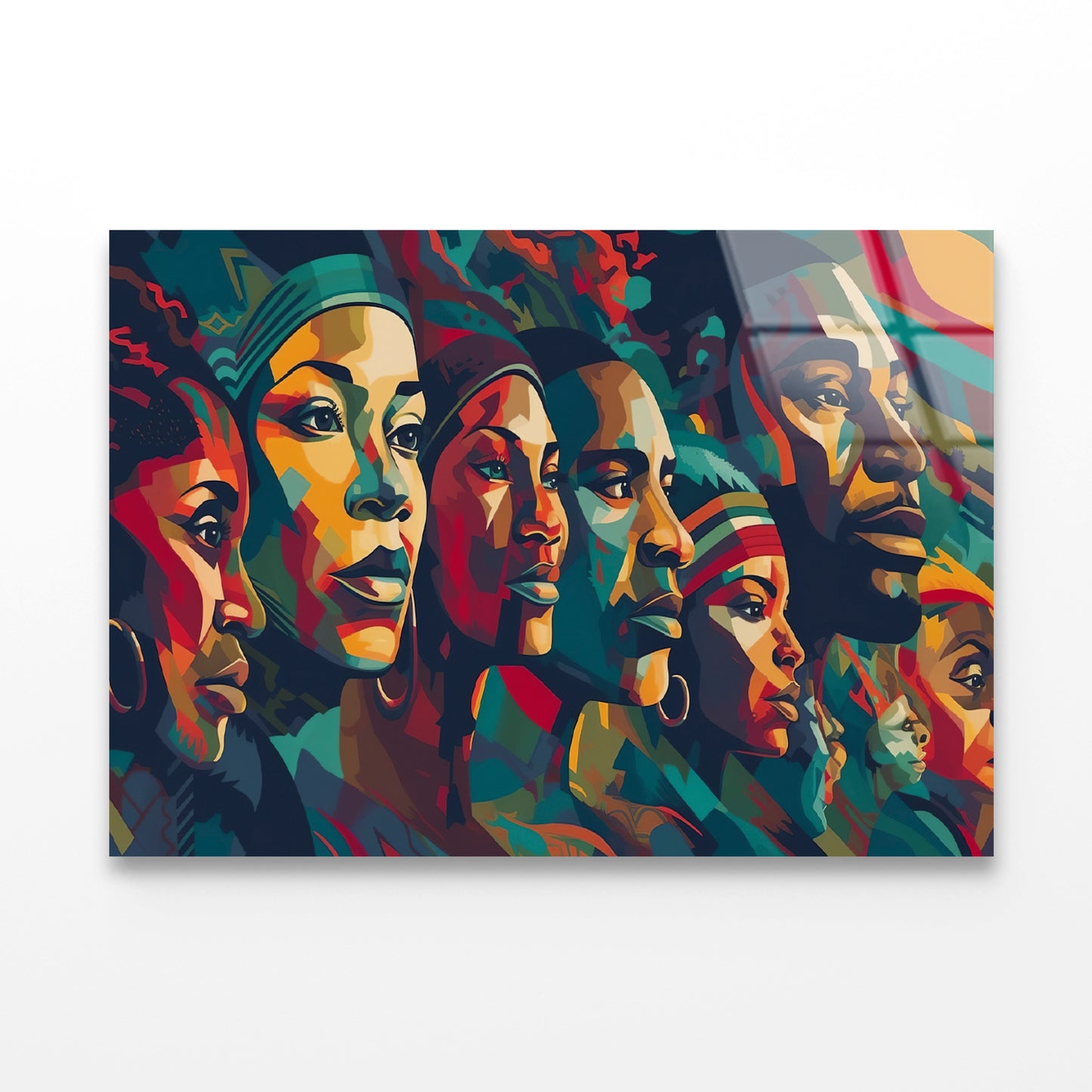 Colorful Black History Month Art Acrylic Glass Print Tempered Glass Wall Art 100% Made in Australia Ready to Hang