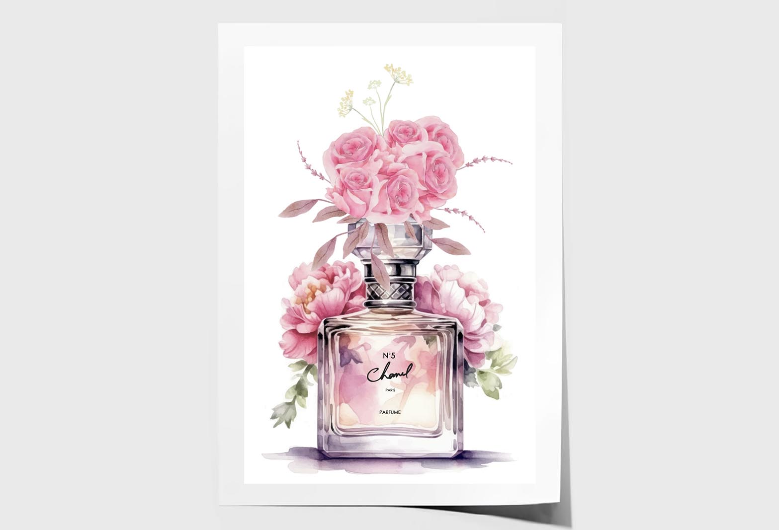 Pink Perfume Wall Art Limited Edition High Quality Print Unframed Roll Canvas None