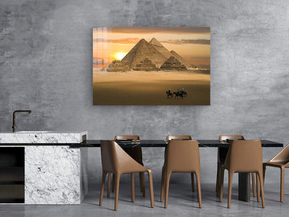 Pyramid in Egypt Sunset UV Direct Aluminum Print Australian Made Quality