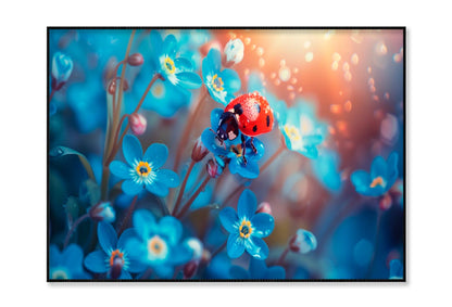 Ladybug Perched on A Vibrant Flower Home Decor Premium Quality Poster Print Choose Your Sizes