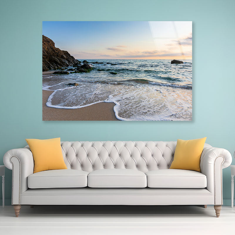 Sunrise on the Beach Acrylic Glass Print Tempered Glass Wall Art 100% Made in Australia Ready to Hang