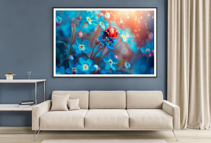 Ladybug Perched on A Vibrant Flower Home Decor Premium Quality Poster Print Choose Your Sizes