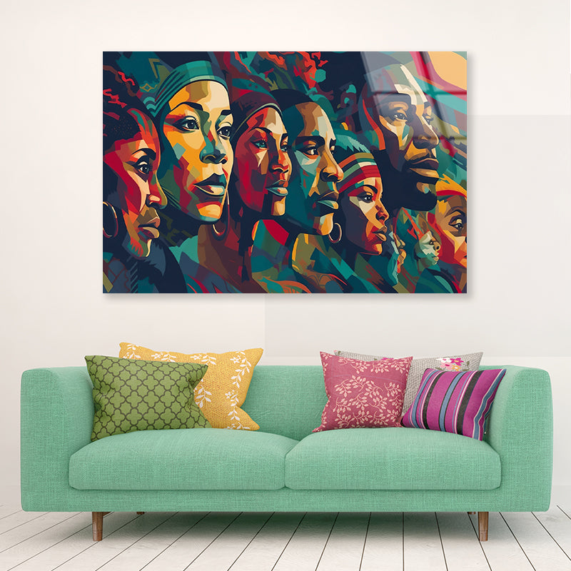 Colorful Black History Month Art Acrylic Glass Print Tempered Glass Wall Art 100% Made in Australia Ready to Hang