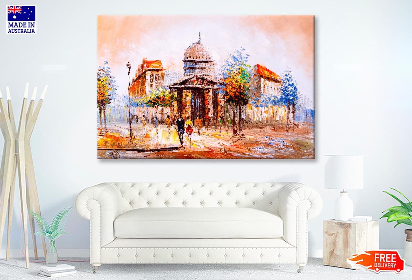 Oil Painting - City & Street View  Wall Art Decor 100% Australian Made