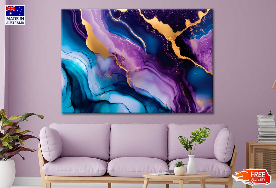 Abstract Luxury Fluid Art Painting Print 100% Australian Made