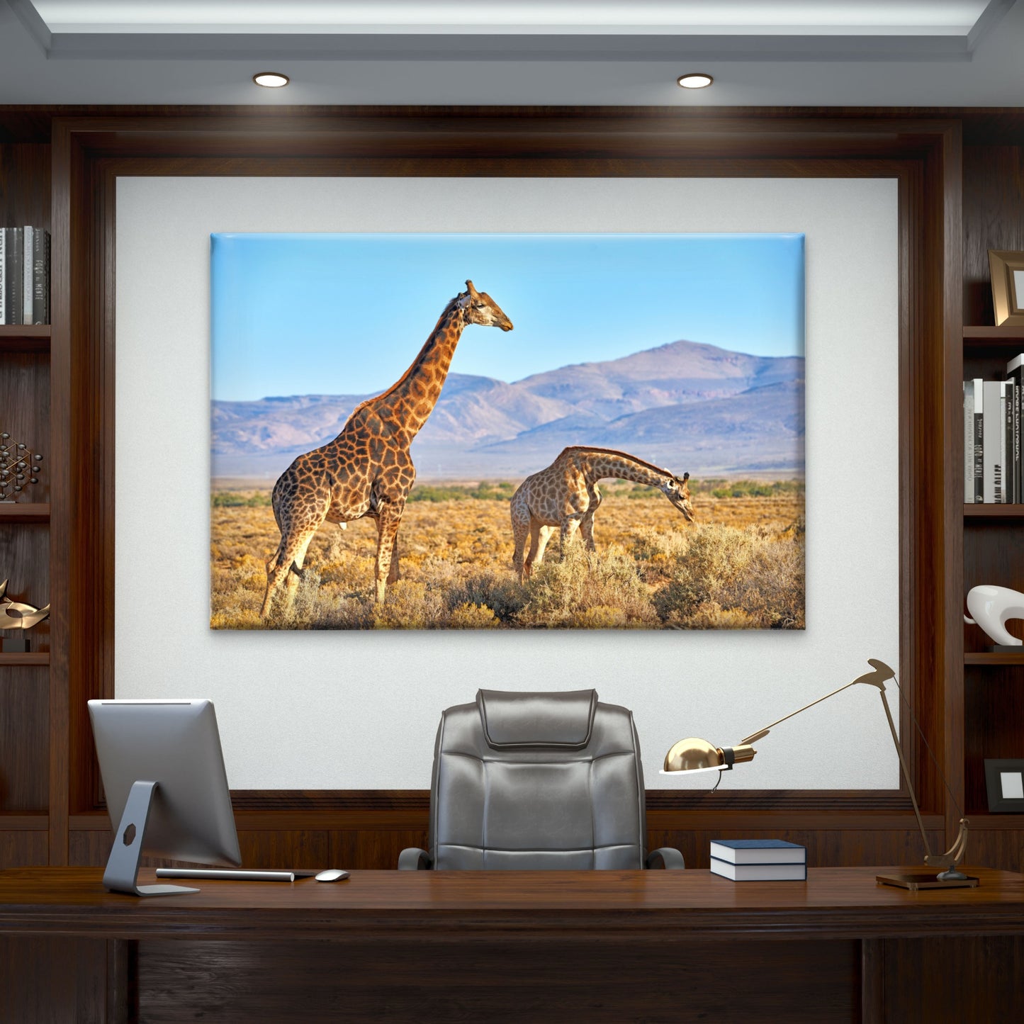Wild Giraffes Namibia Savannah Wall Art Decor 100% Australian Made