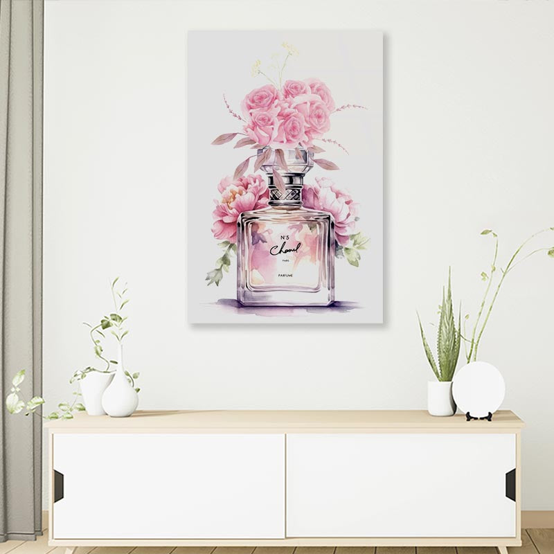 Pink Perfume 3D Design Acrylic Glass Print Tempered Glass Wall Art 100% Made in Australia Ready to Hang