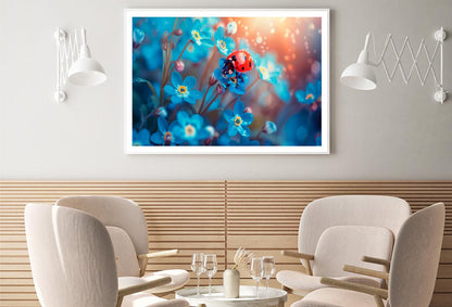 Ladybug Perched on A Vibrant Flower Home Decor Premium Quality Poster Print Choose Your Sizes