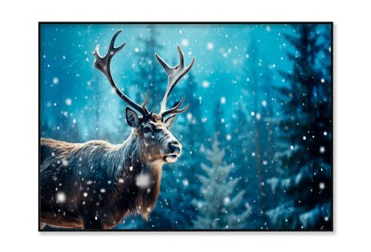 Moose In the Snowy Forest Home Decor Premium Quality Poster Print Choose Your Sizes