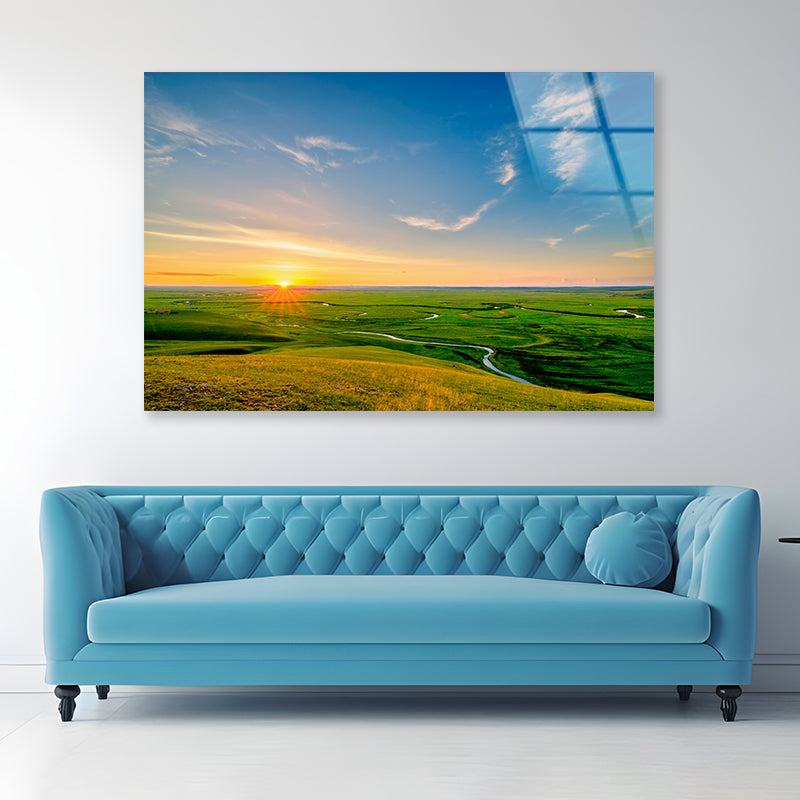 The Summer Grassland of China Acrylic Glass Print Tempered Glass Wall Art 100% Made in Australia Ready to Hang