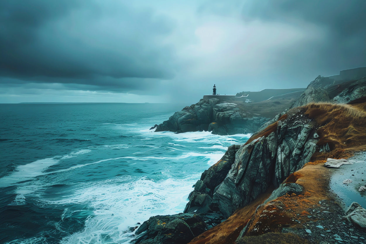 Rocky Cliff, Ocean & Sky Home Decor Premium Quality Poster Print Choose Your Sizes