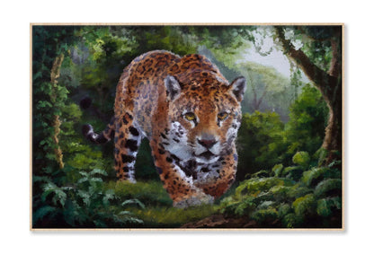 Painting Of Jaguar in the Amazon Jungle Wall Art Limited Edition High Quality Print