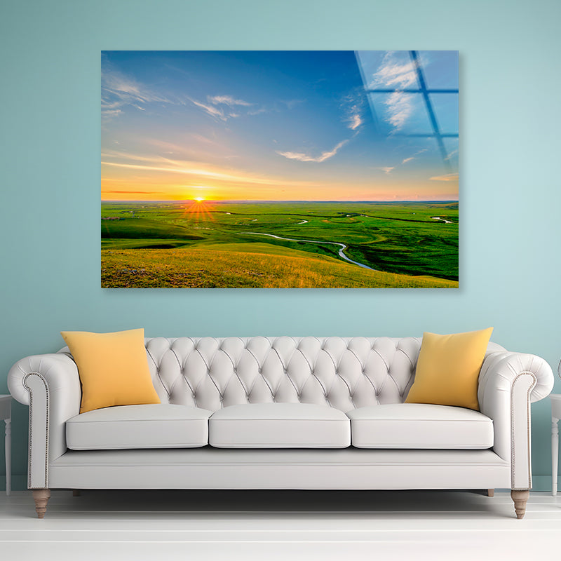 The Summer Grassland of China Acrylic Glass Print Tempered Glass Wall Art 100% Made in Australia Ready to Hang