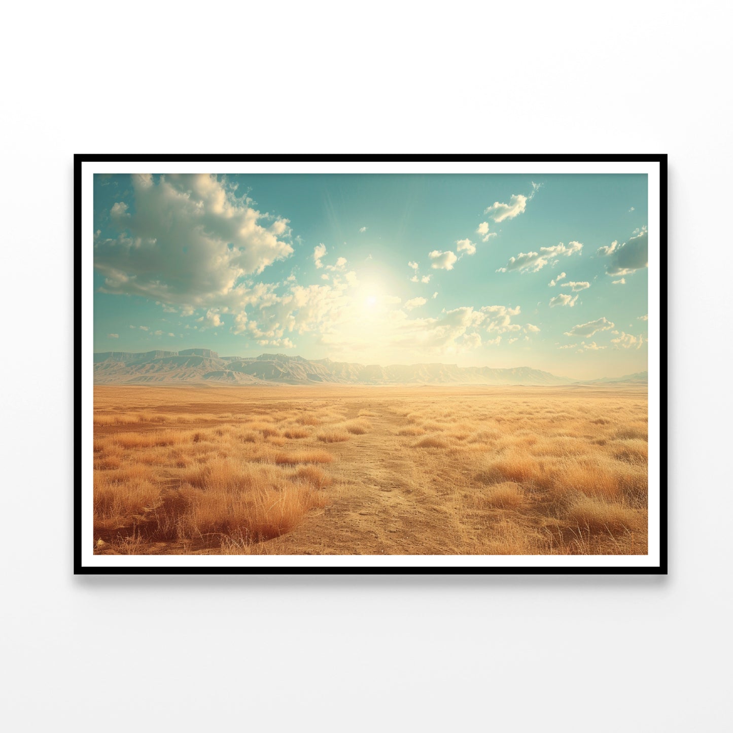 Large Field with a Blue Sky Home Decor Premium Quality Poster Print Choose Your Sizes