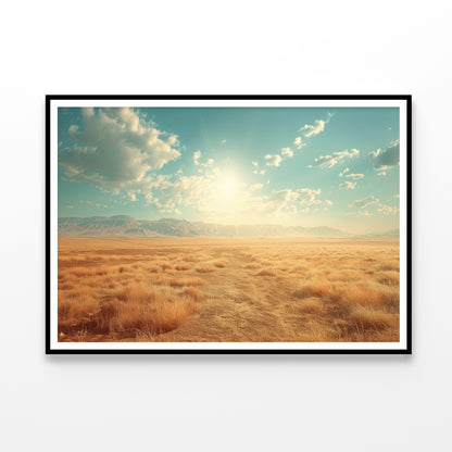 Large Field with a Blue Sky Home Decor Premium Quality Poster Print Choose Your Sizes