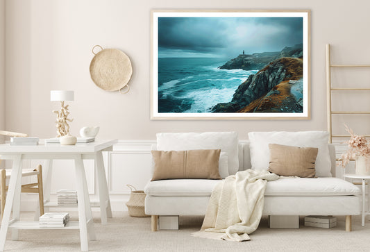 Rocky Cliff, Ocean & Sky Home Decor Premium Quality Poster Print Choose Your Sizes