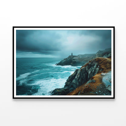 Rocky Cliff, Ocean & Sky Home Decor Premium Quality Poster Print Choose Your Sizes