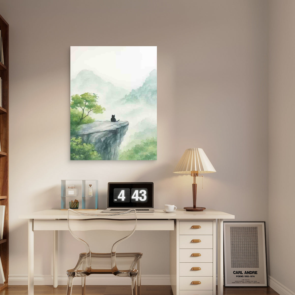 Featuring a Mountain Cat 60x90cm Metal Print Ready to Hang