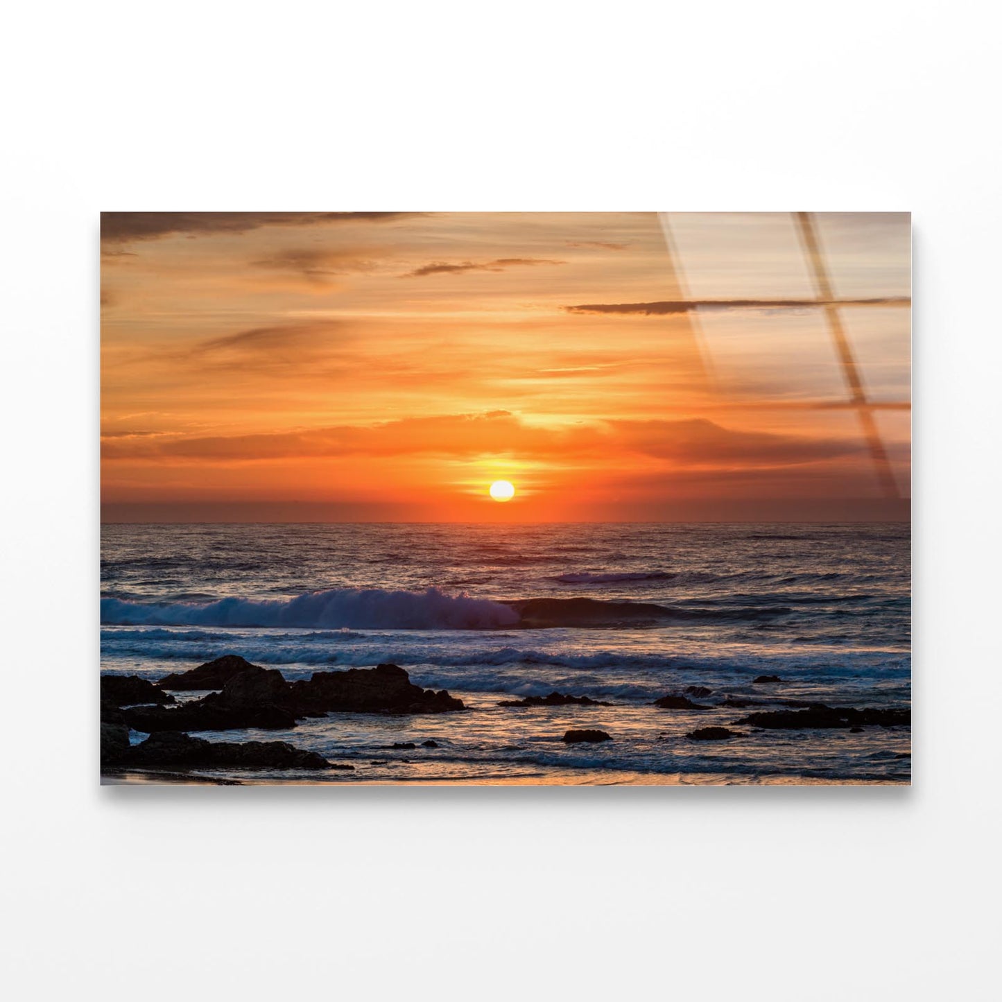 Sunset at the Beach Acrylic Glass Print Tempered Glass Wall Art 100% Made in Australia Ready to Hang