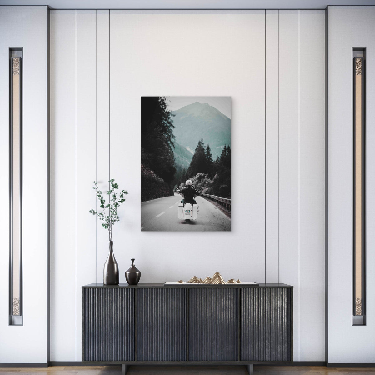 Motorcycle Trip Metal Print Ready to Hang