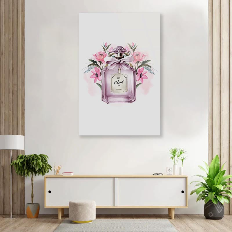 Pink Purple Perfume 3D Design Acrylic Glass Print Tempered Glass Wall Art 100% Made in Australia Ready to Hang