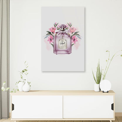 Pink Purple Perfume 3D Design Acrylic Glass Print Tempered Glass Wall Art 100% Made in Australia Ready to Hang