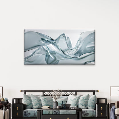 Liquid Glass Wave Flow Wall Art Canvas Office Home Room Framed 120x60cm