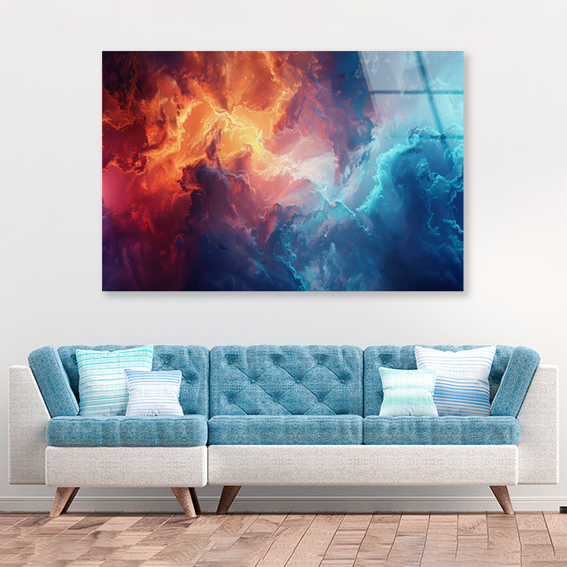 Sky with Dynamic Colors Acrylic Glass Print Tempered Glass Wall Art 100% Made in Australia Ready to Hang